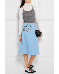 Женская серебряная вязаная майка от Christopher Kane