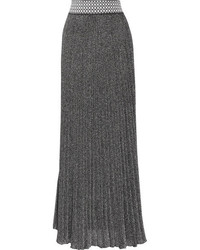 Серебряная длинная юбка со складками от Missoni