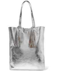 Серебряная кожаная большая сумка с рельефным рисунком от Loeffler Randall