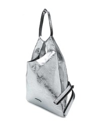 Серебряная кожаная большая сумка от Tom Ford