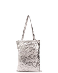 Серебряная кожаная большая сумка от Sies Marjan