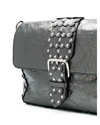 Серебряная кожаная сумка через плечо с украшением от RED Valentino
