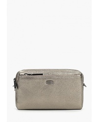 Серебряная кожаная сумка через плечо от Fabretti