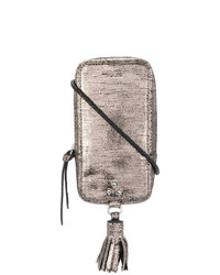 Серебряная кожаная сумка через плечо от Jerome Dreyfuss