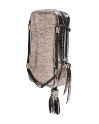 Серебряная кожаная сумка через плечо от Jerome Dreyfuss