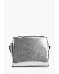 Серебряная кожаная сумка через плечо от Mascotte