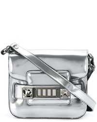 Серебряная кожаная сумка через плечо от Proenza Schouler
