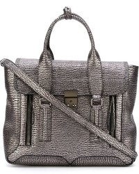 Женская серебряная кожаная сумка от 3.1 Phillip Lim