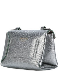 Женская серебряная кожаная сумка от Jimmy Choo