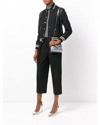 Женская серебряная кожаная сумка от Jimmy Choo