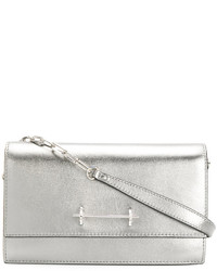 Женская серебряная кожаная сумка от M2Malletier