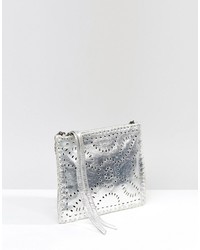 Женская серебряная кожаная сумка от Cleobella