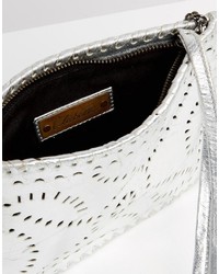 Женская серебряная кожаная сумка от Cleobella