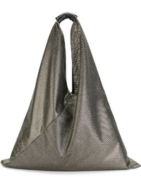 Женская серебряная кожаная сумка от MM6 MAISON MARGIELA