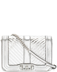 Женская серебряная кожаная сумка от Rebecca Minkoff
