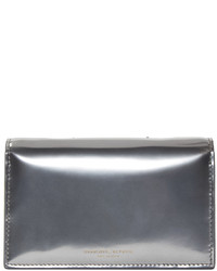 Женская серебряная кожаная сумка от Charlotte Olympia