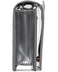 Женская серебряная кожаная сумка от Charlotte Olympia