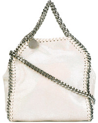 Женская серебряная кожаная сумка от Stella McCartney