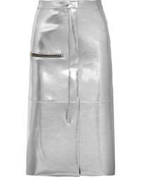 Серебряная кожаная юбка от Golden Goose Deluxe Brand