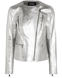 Женская серебряная косуха от Karl Lagerfeld