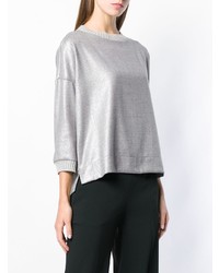 Женская серебряная кофта с коротким рукавом от Antonelli