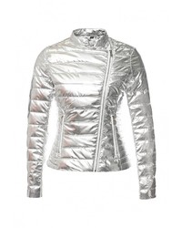 Женская серебряная куртка-пуховик от B.Style