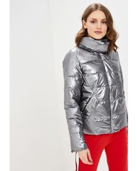 Женская серебряная куртка-пуховик от Fresh Cotton