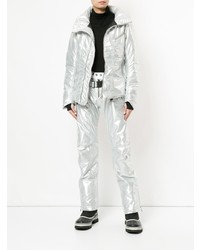 Женская серебряная куртка-пуховик от Kru