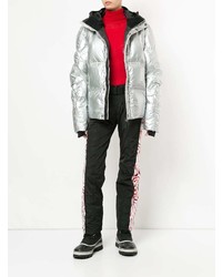 Женская серебряная куртка-пуховик от Kru