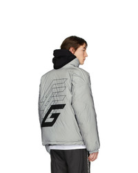 Мужская серебряная куртка-пуховик от Givenchy