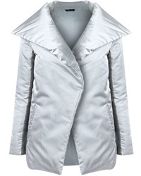 Женская серебряная куртка-пуховик