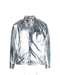 Мужская серебряная куртка-рубашка от Oamc