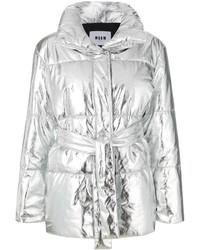 Женская серебряная куртка от MSGM