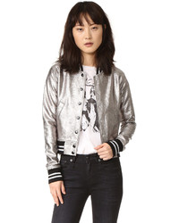 Женская серебряная куртка от R 13