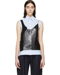 Серебряная майка в сеточку