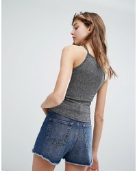 Женская серебряная майка от Monki