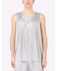 Мужская серебряная майка от Dolce & Gabbana