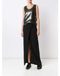 Женская серебряная майка от Ann Demeulemeester