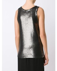 Женская серебряная майка от Ann Demeulemeester