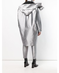 Женская серебряная парка от Poiret