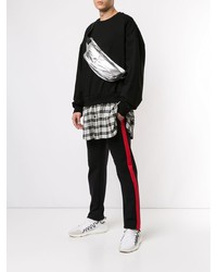 Мужская серебряная поясная сумка от Juun.J