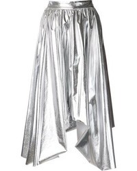 Серебряная пышная юбка