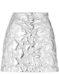 Серебряная стеганая юбка от MSGM