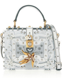 Серебряная сумка через плечо от Dolce & Gabbana