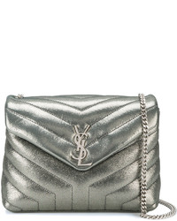 Женская серебряная сумка от Saint Laurent