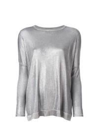 Женская серебряная футболка с длинным рукавом от Avant Toi