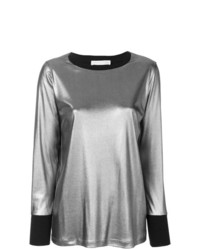 Женская серебряная футболка с длинным рукавом от Fabiana Filippi