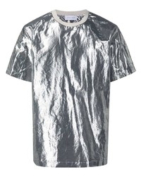 Мужская серебряная футболка с круглым вырезом от Christian Wijnants