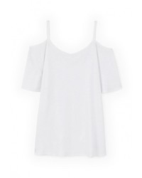 Женская серебряная футболка от Mango