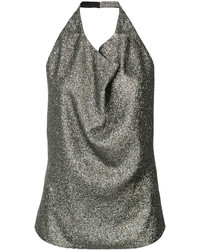 Серебряная шелковая блузка от Lanvin